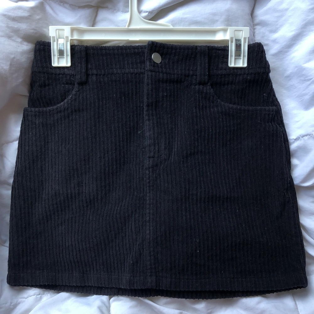 Black corduroy skirt